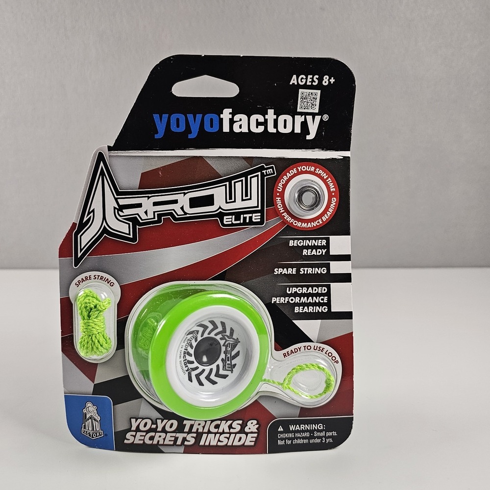 YoYoFactory Arrow Elite Green Yo-Yo Beginner Performance Bearing Spare String